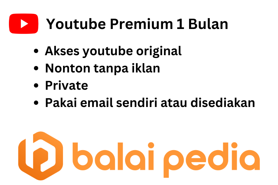 Youtube Premium 1 Bulan